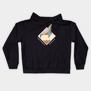 Humpback Whale Retro Design Kids Hoodie